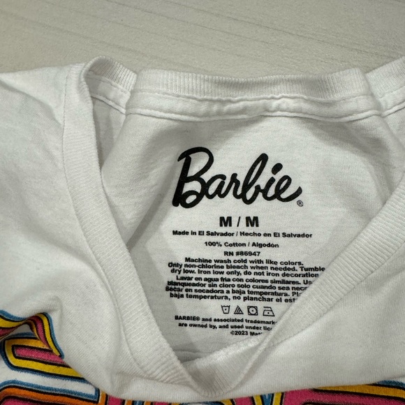 Super Cute! BARBIE Adult T Shirt Racing Phenomenal! - Picture 4 of 5